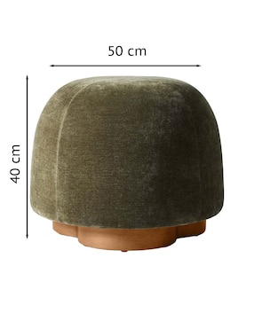 Taburete Gumdrop de madera roble