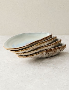 Set bowl Seashell 4 piezas de cerámica