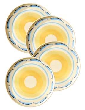 Set platos trinche Sardine de melamina 4 piezas