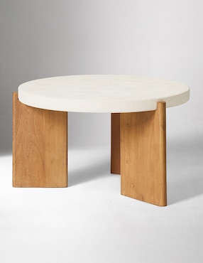 Mesa lateral Cassian de madera acacia