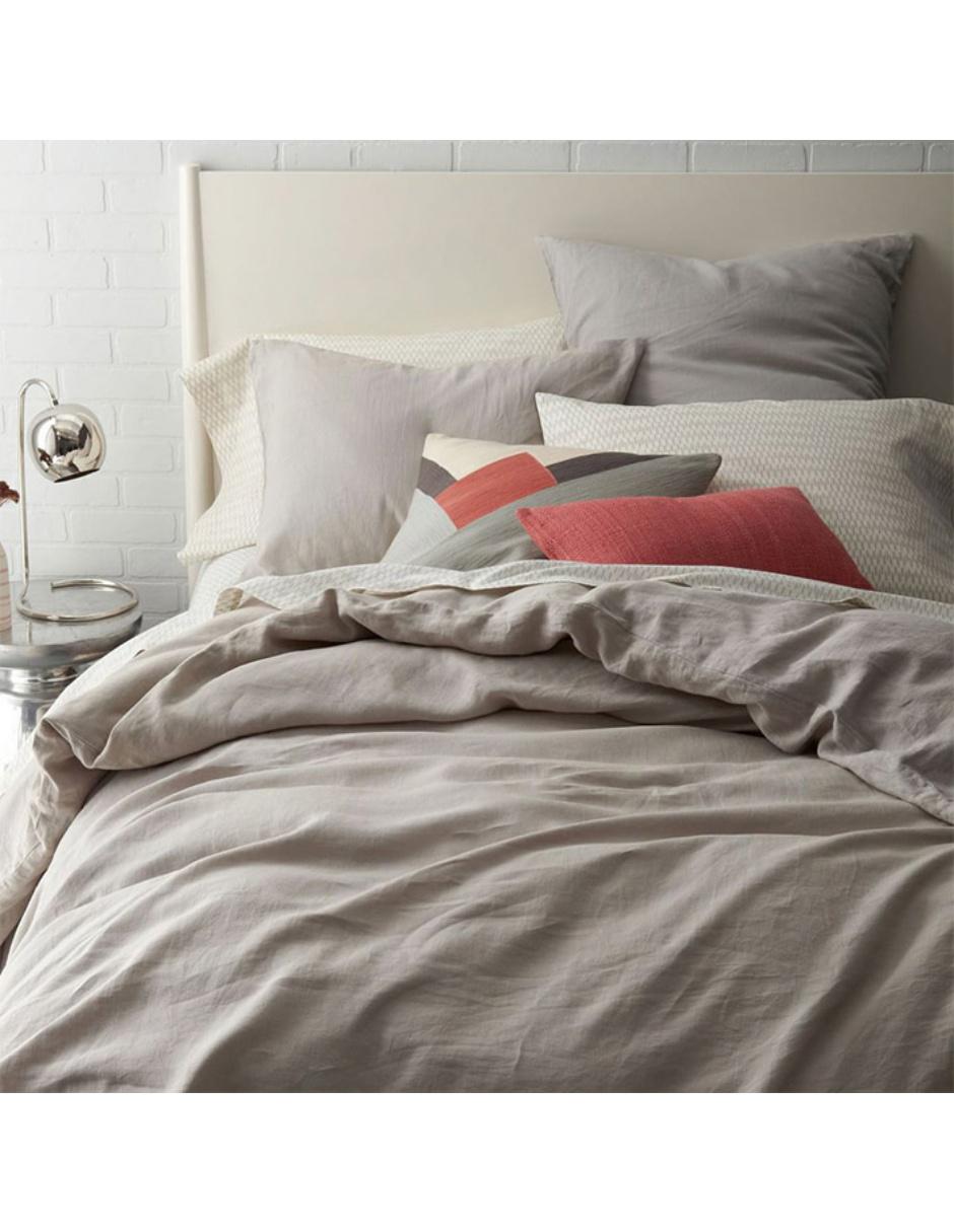 Duvet o Funda para Cojín Belgian Linen Gris Claro