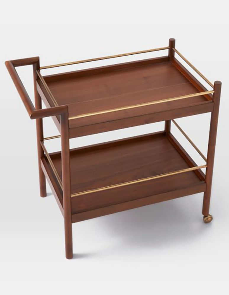 Carro de bar cocina Mid Century madera 2