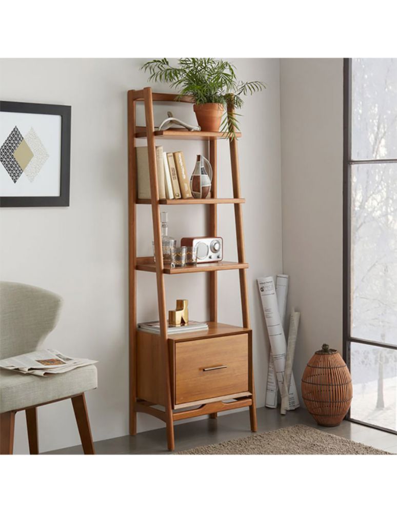 Librero de madera Mid Century 6