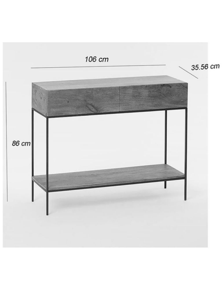 Consola Industrial Storage de madera 8