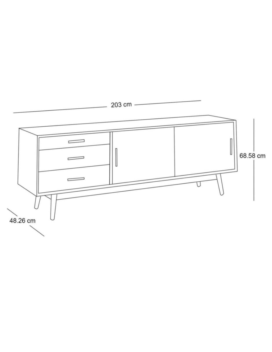 Consola Mid Century de madera 7