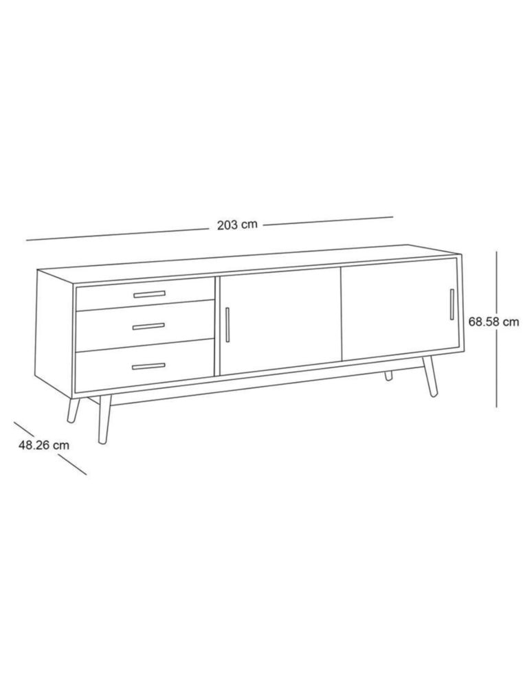 Consola Mid Century de madera 8