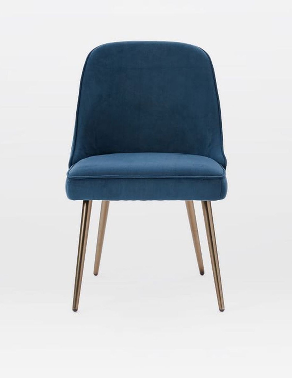 Silla Mid-Century de terciopelo 3