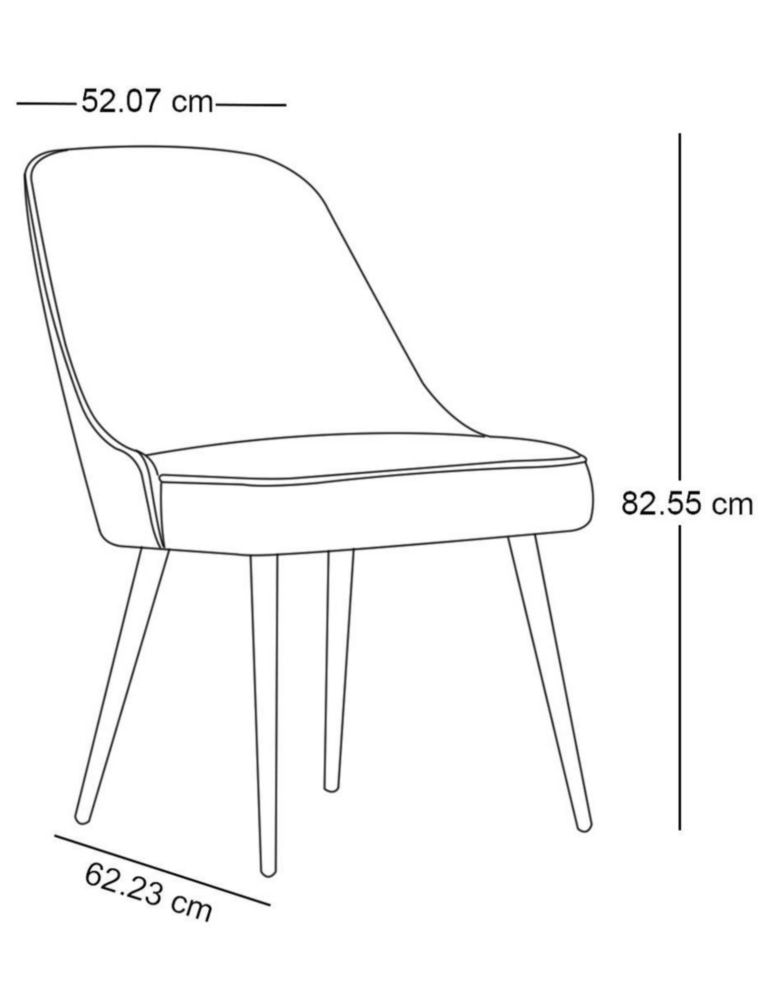 Silla Mid-Century de terciopelo 11