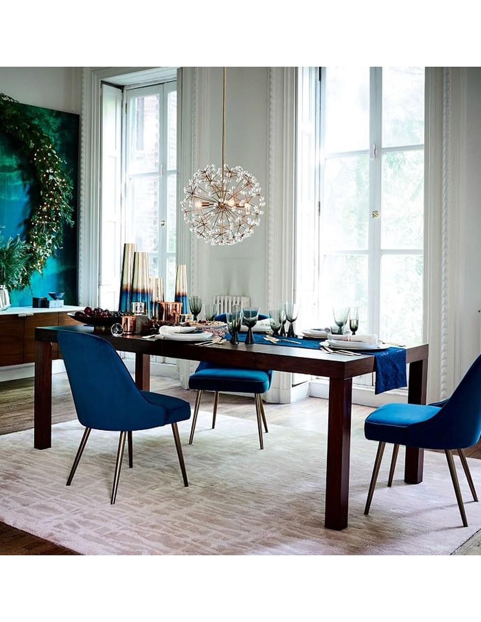 Silla Mid-Century de terciopelo 5