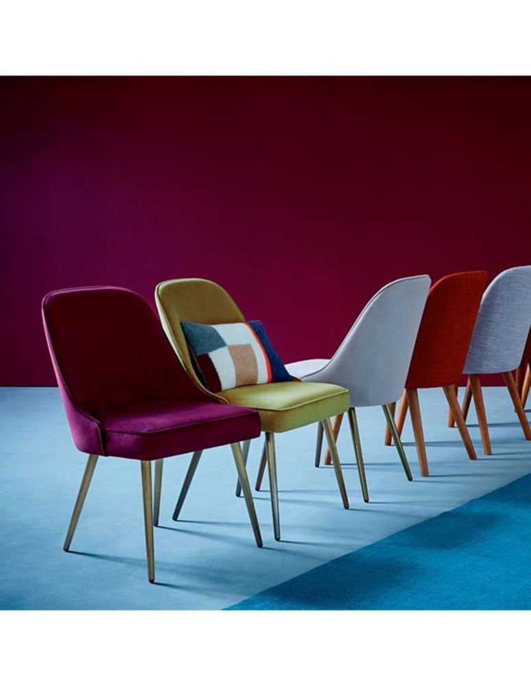 Silla Mid-Century de terciopelo 7