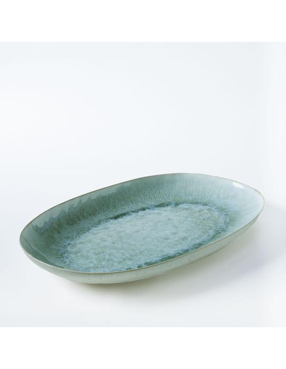 Plato ensalada Reactive Glaze Menta de cerámica 6