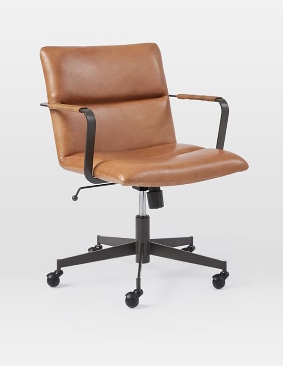 SILLA OFICINA COOPER CAFÉ PIEL