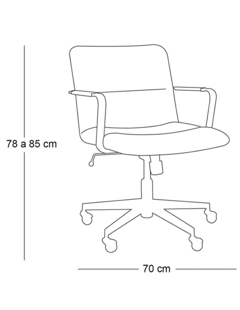 SILLA OFICINA COOPER CAFÉ PIEL