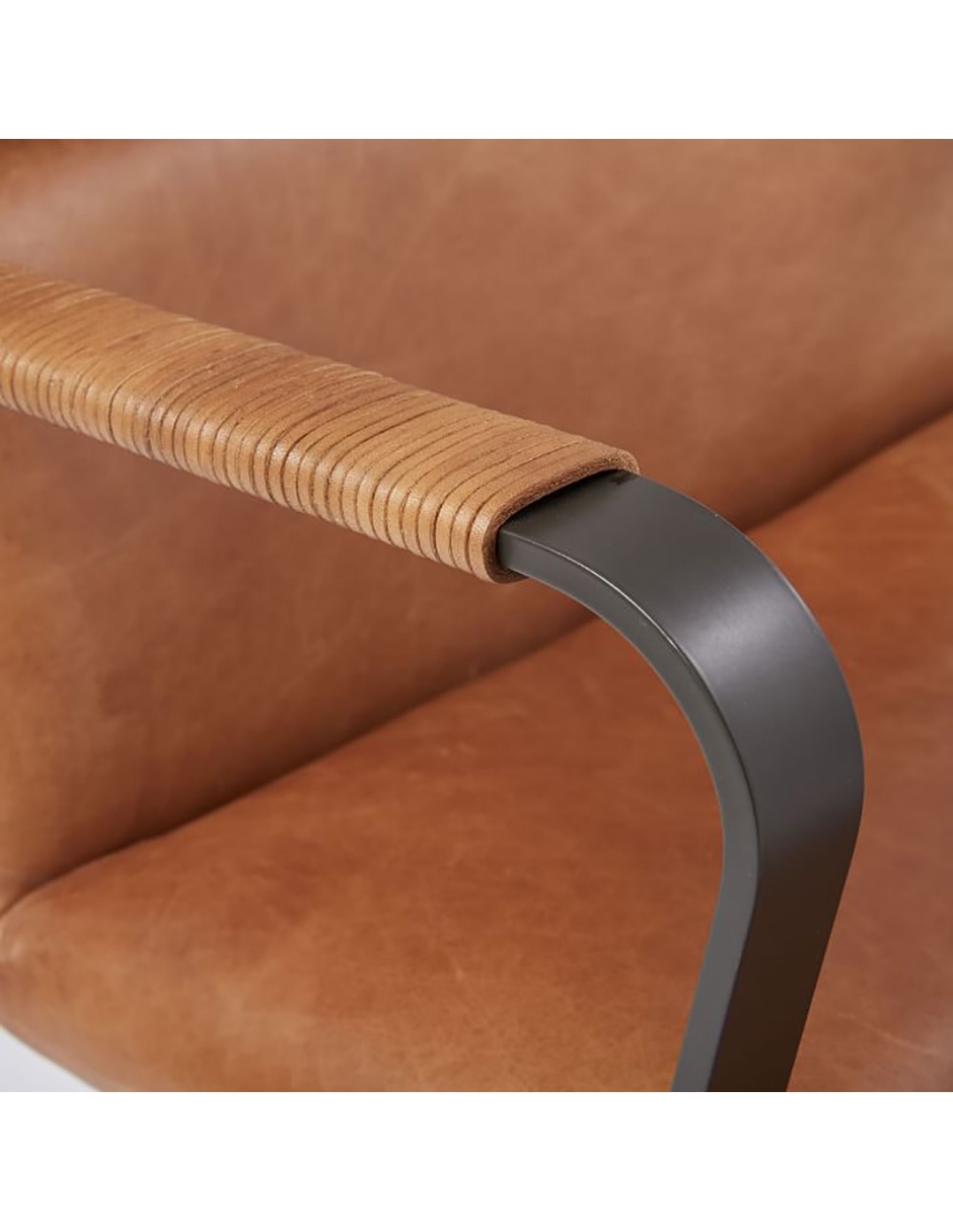 SILLA OFICINA COOPER CAFÉ PIEL