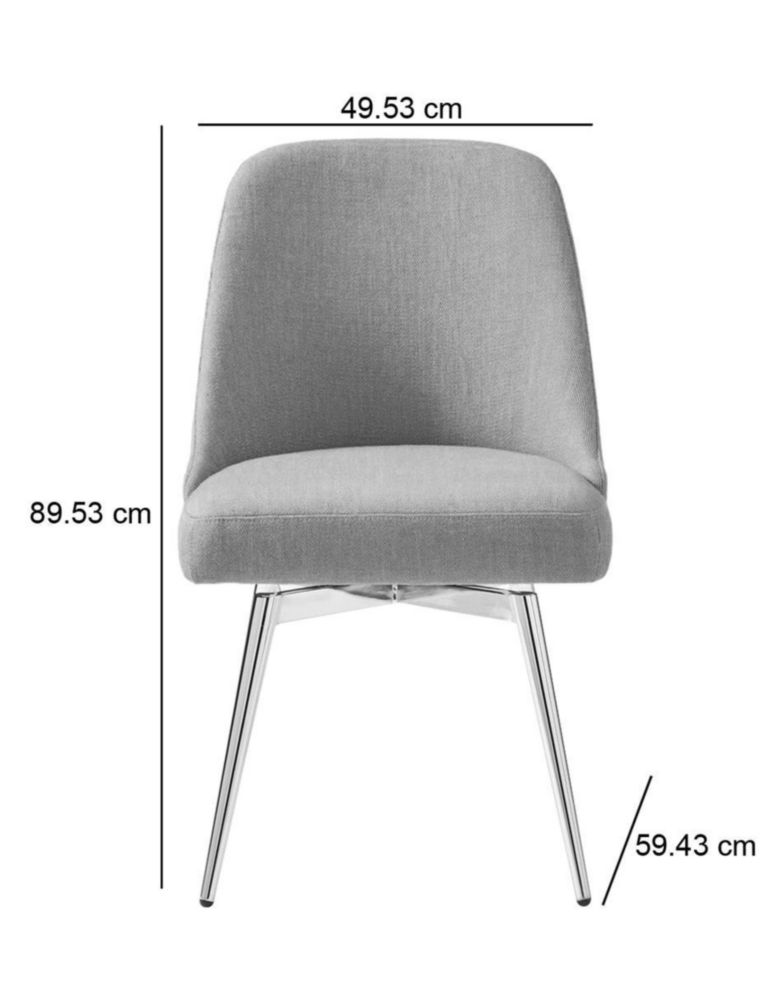 Silla oficina Mid-Century de tela 2