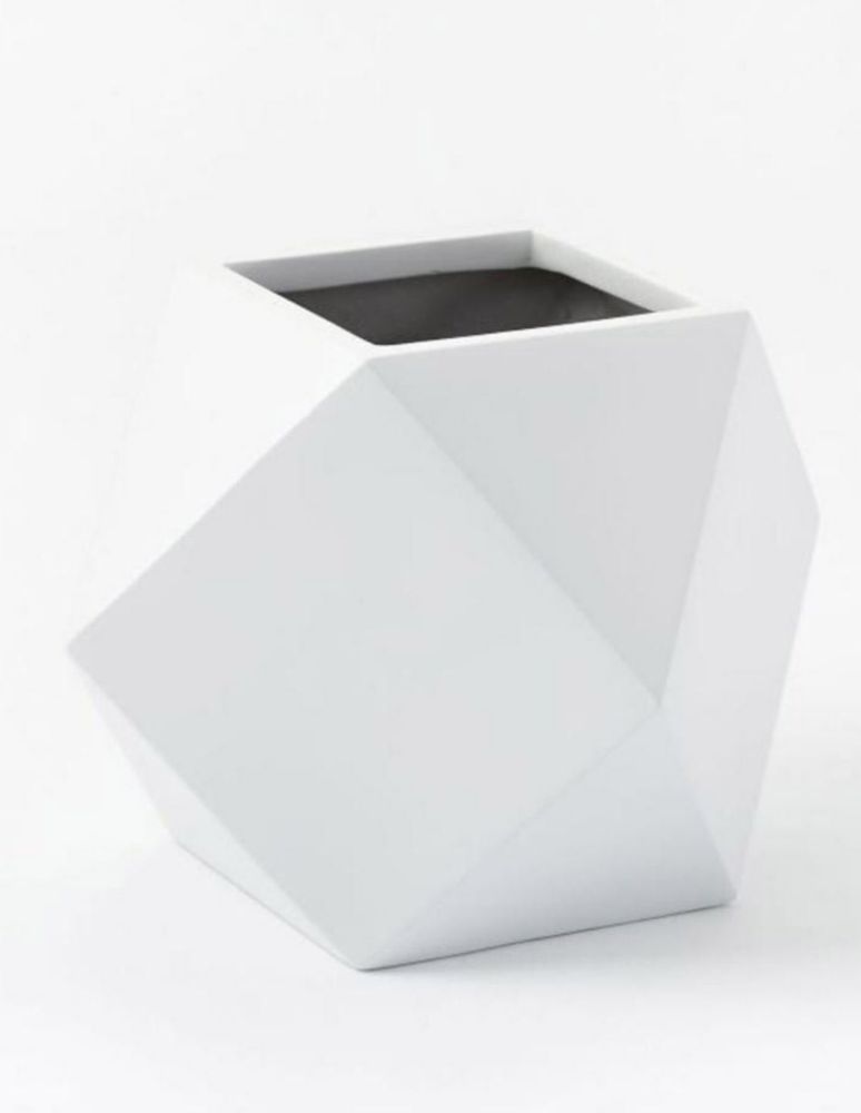 Maceta Exterior Faceted de piedra