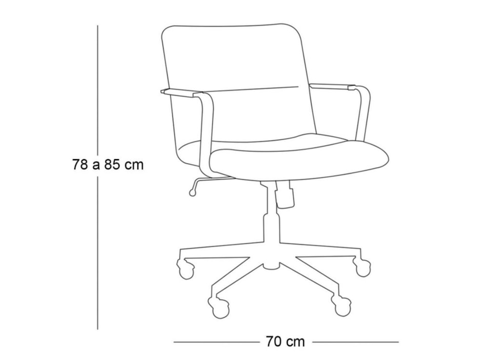 Silla oficina Cooper de piel 8
