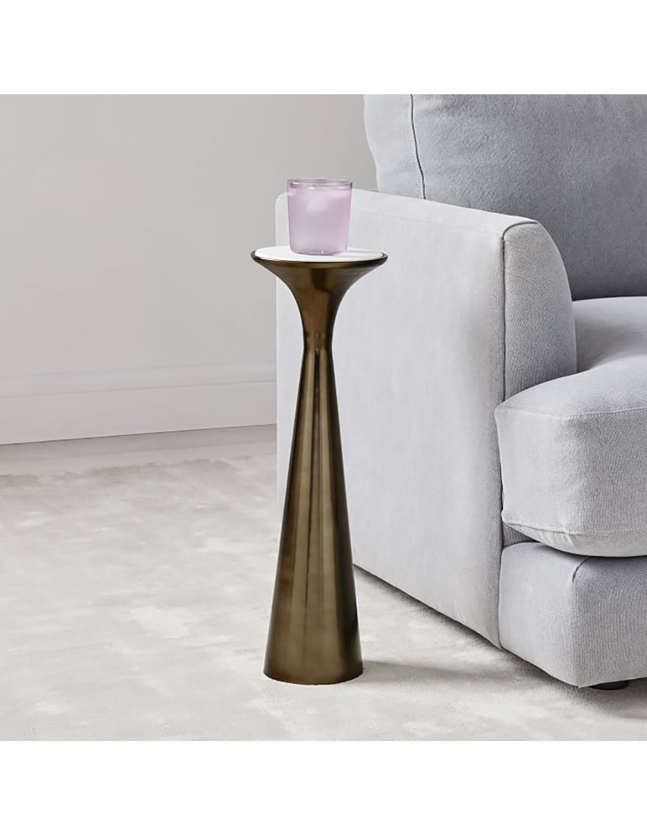 MESA COCTELERA SILHOUETTE MARMOL BRONCE