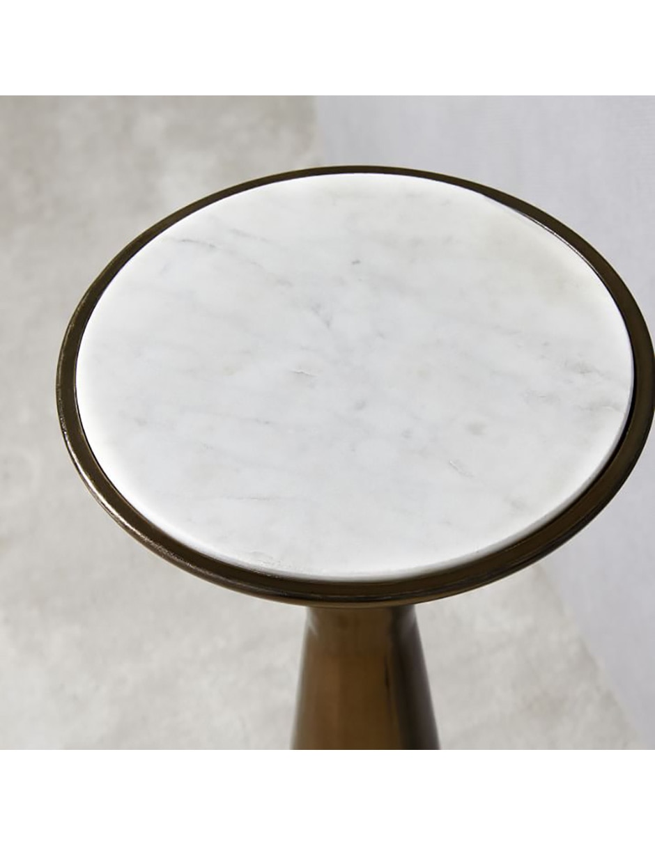 MESA COCTELERA SILHOUETTE MARMOL BRONCE