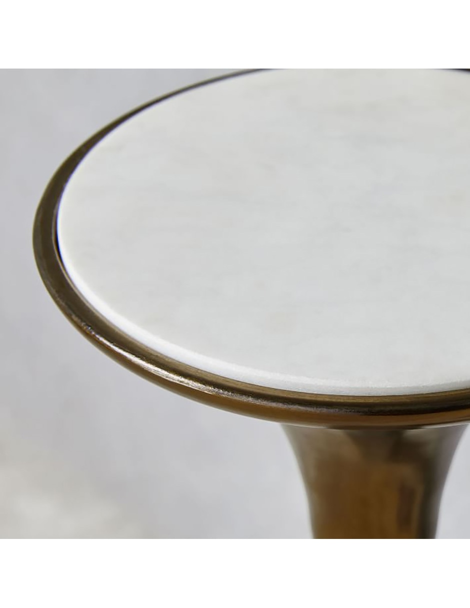MESA COCTELERA SILHOUETTE MARMOL BRONCE