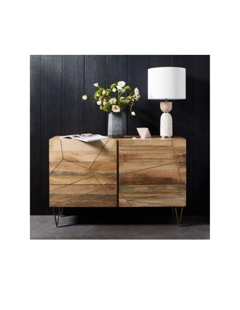 Cómoda Roar & Rabbit Brass Geo de madera 4