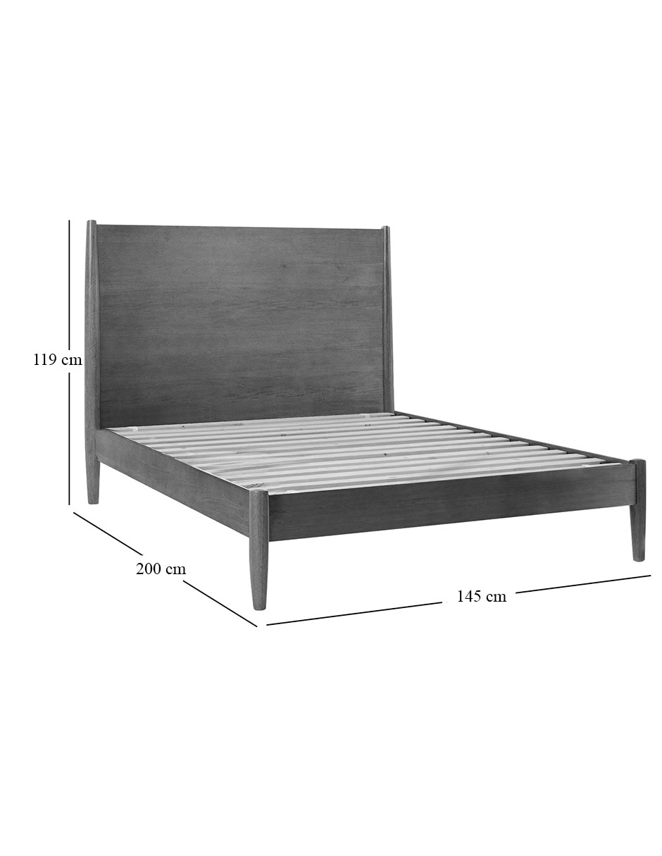 Cama Mid Century de madera 7