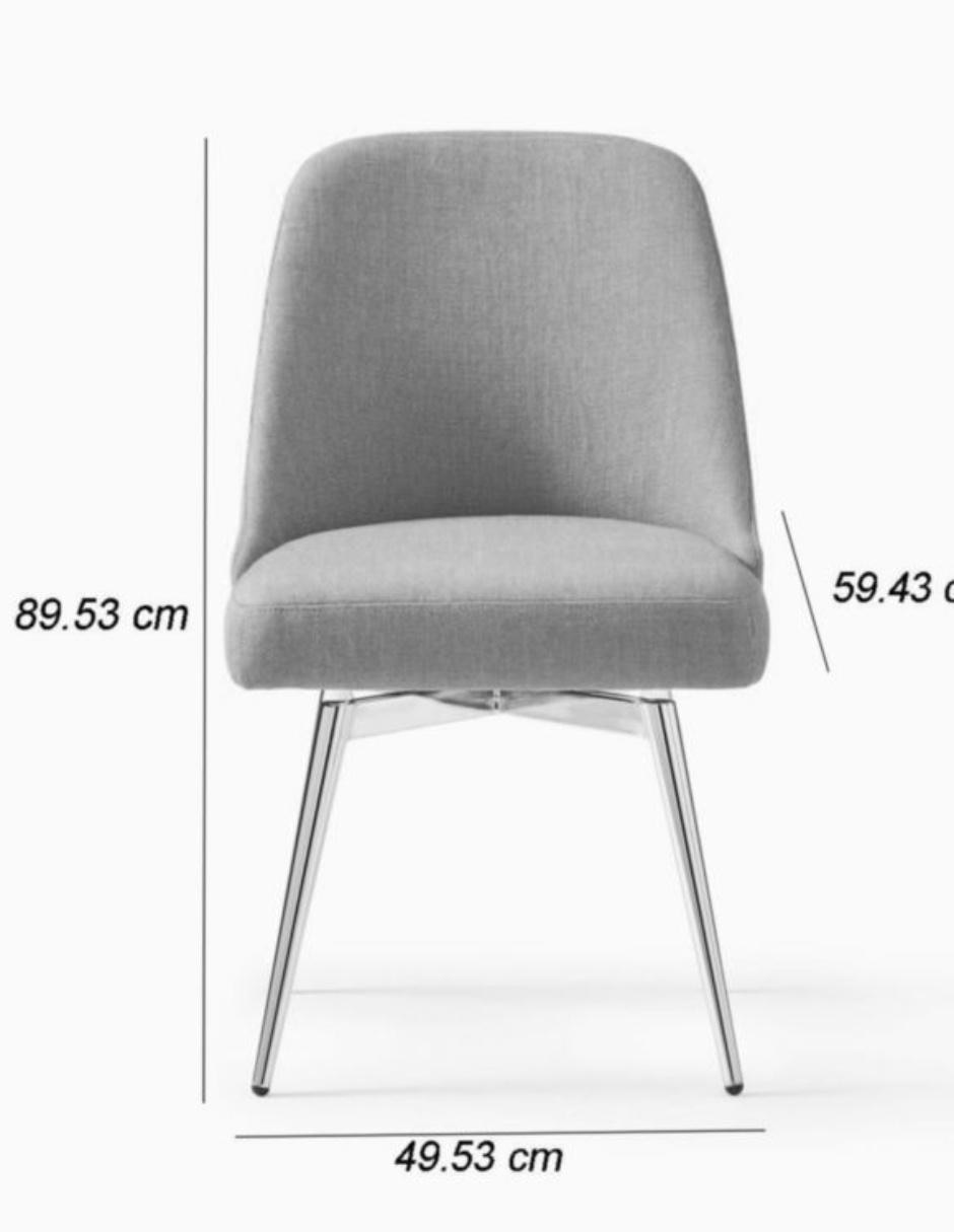 Silla oficina Mid-Century de tela 3