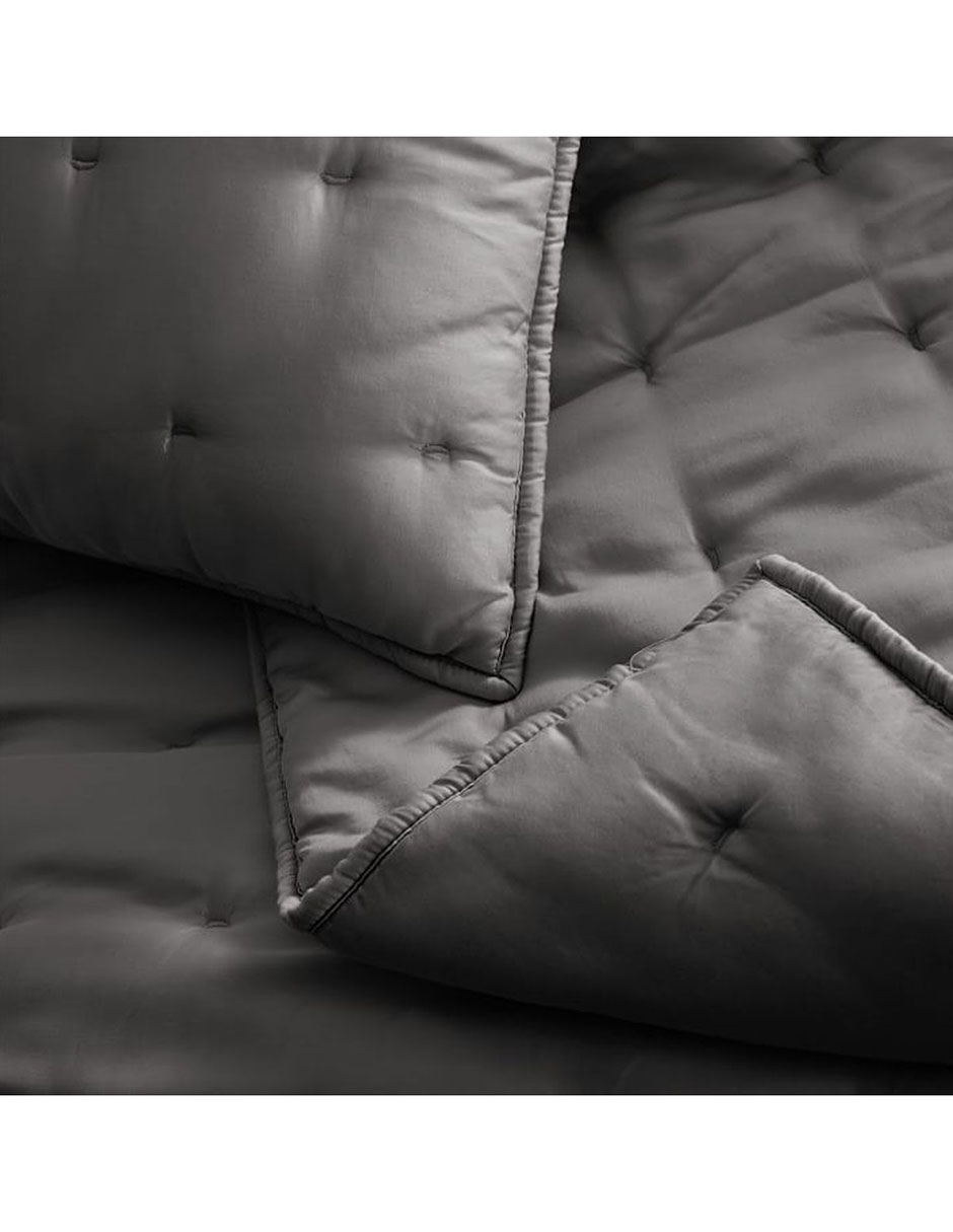 FUNDA QUILT TENCEL CRESCENT STD SLATE