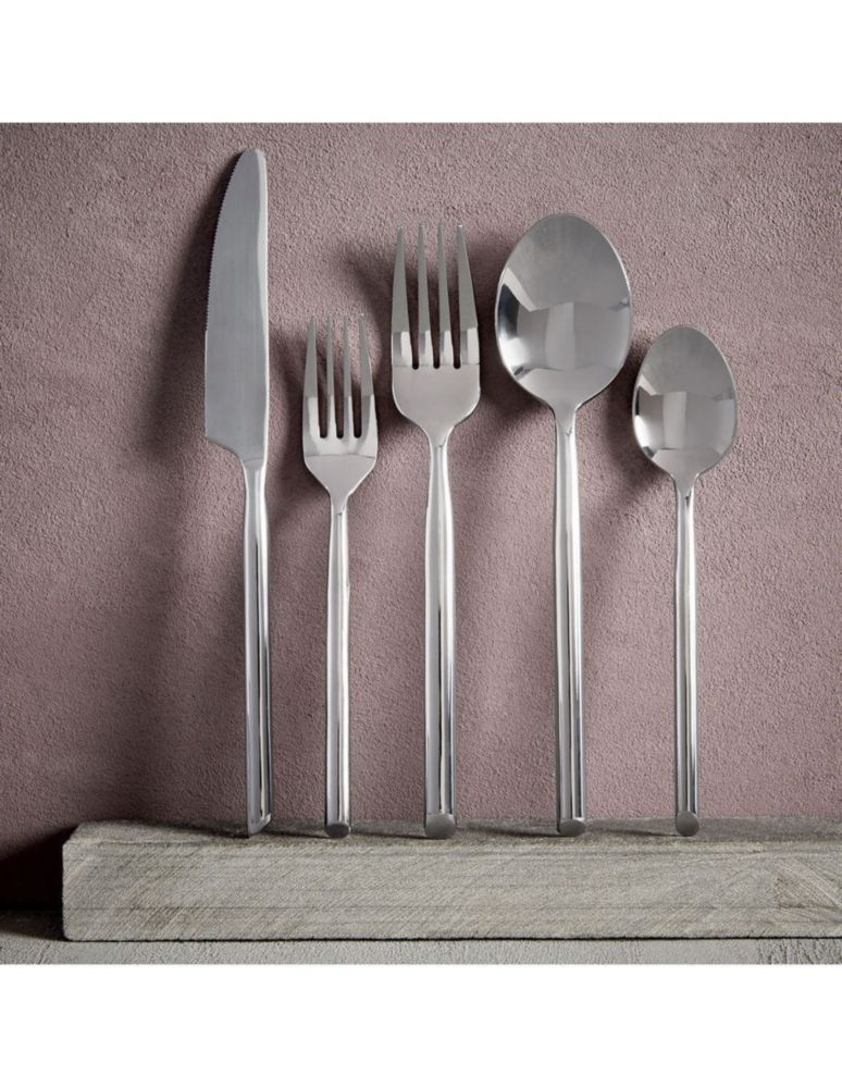 Set cubiertos Capri Silver de acero inoxidable 5 piezas
