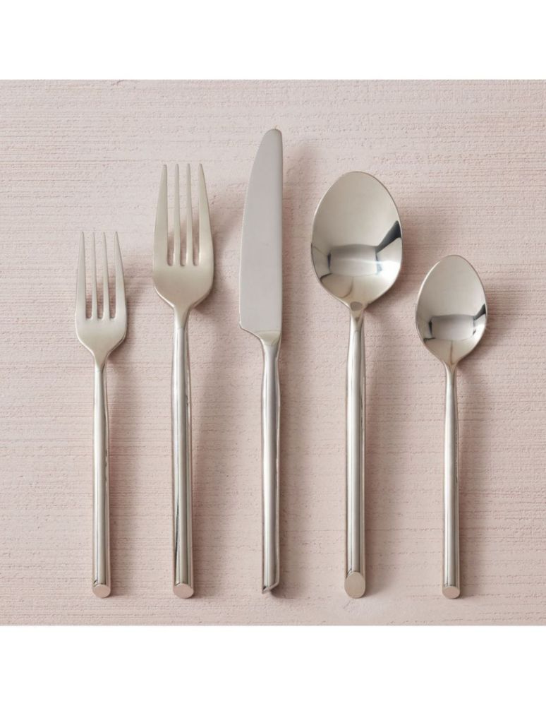 Set cubiertos Capri Silver de acero inoxidable 5 piezas 2