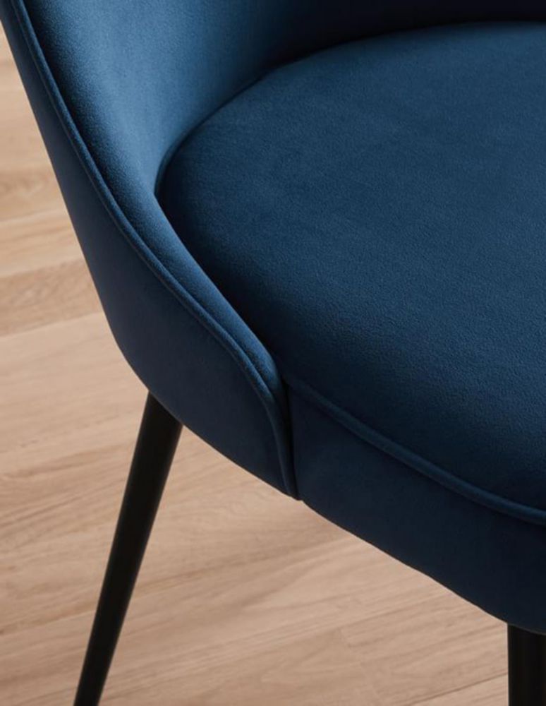 Silla oficina Mid-Century de terciopelo 6