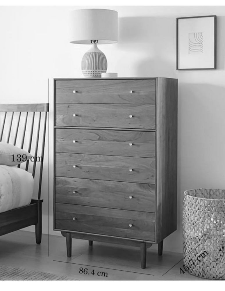 Cómoda Keira de madera acacia 2