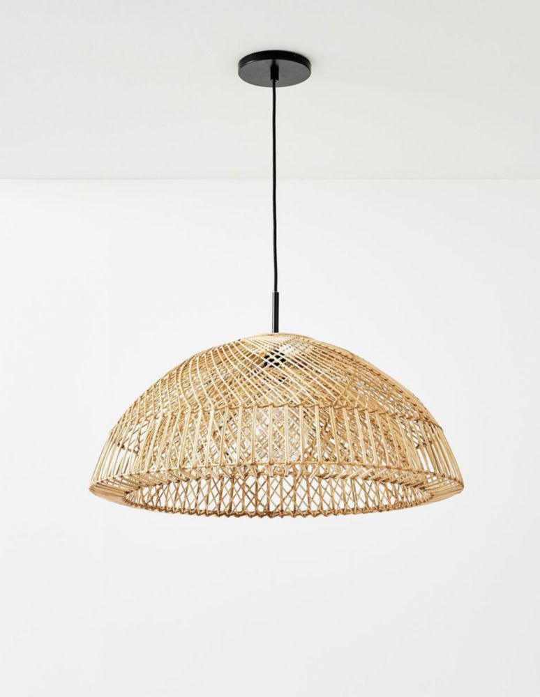 Lámpara colgante Incandescente Wicker Dome 1