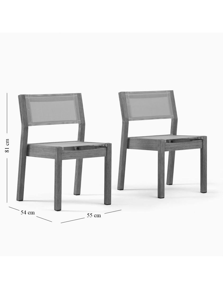 Silla 2 piezas Portside Outdoor de madera 5
