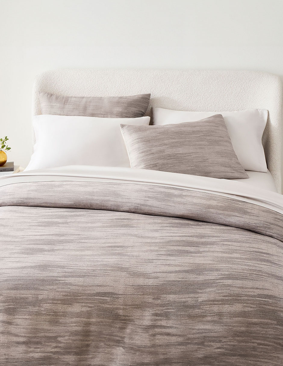 FUNDA DUVET STRIATED TENCEL EURO CHARCOA