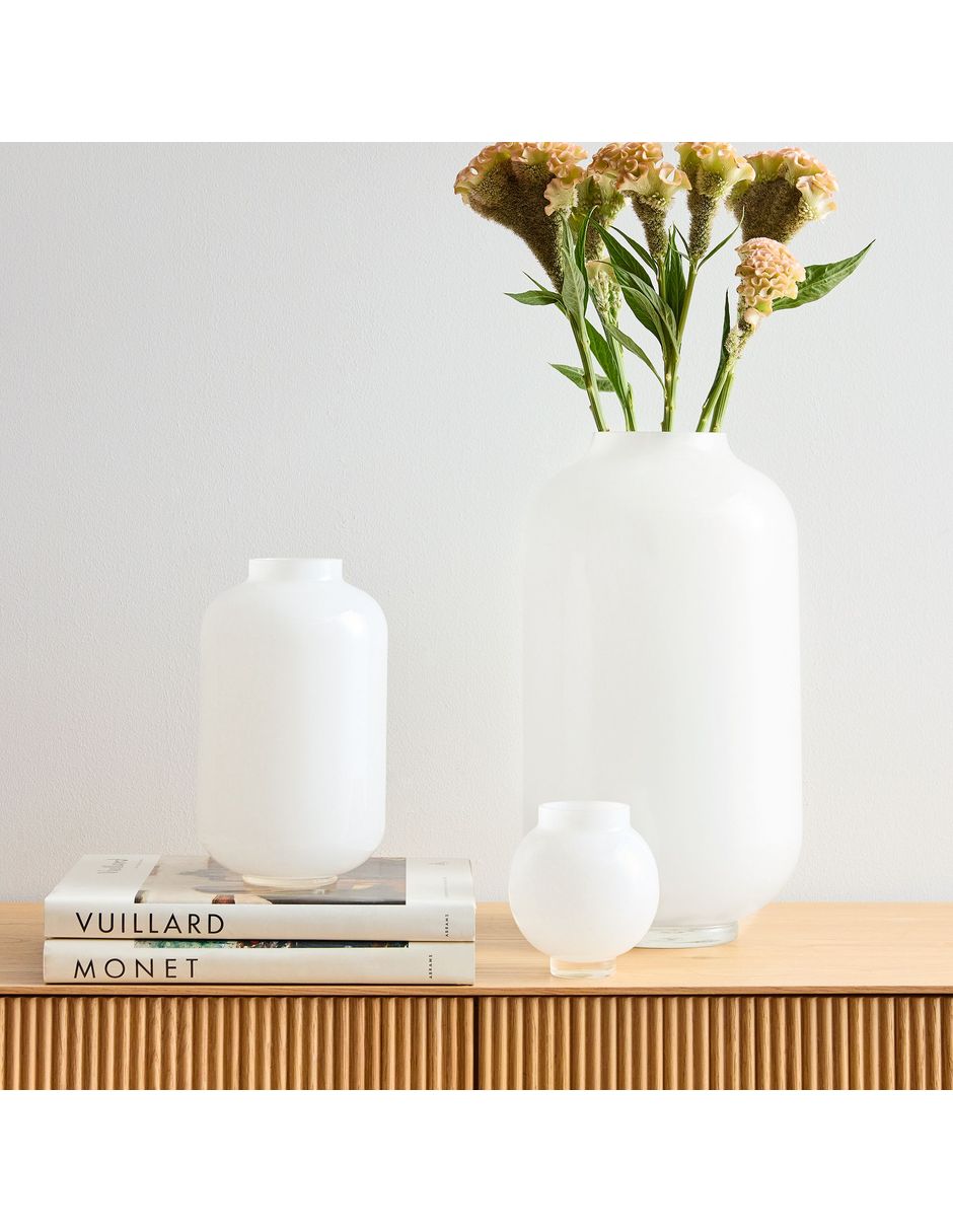 Florero Mari Glass Vases Milk de vidrio 2