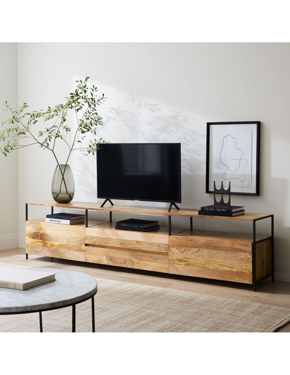 Consola Industrial Storage de madera 4