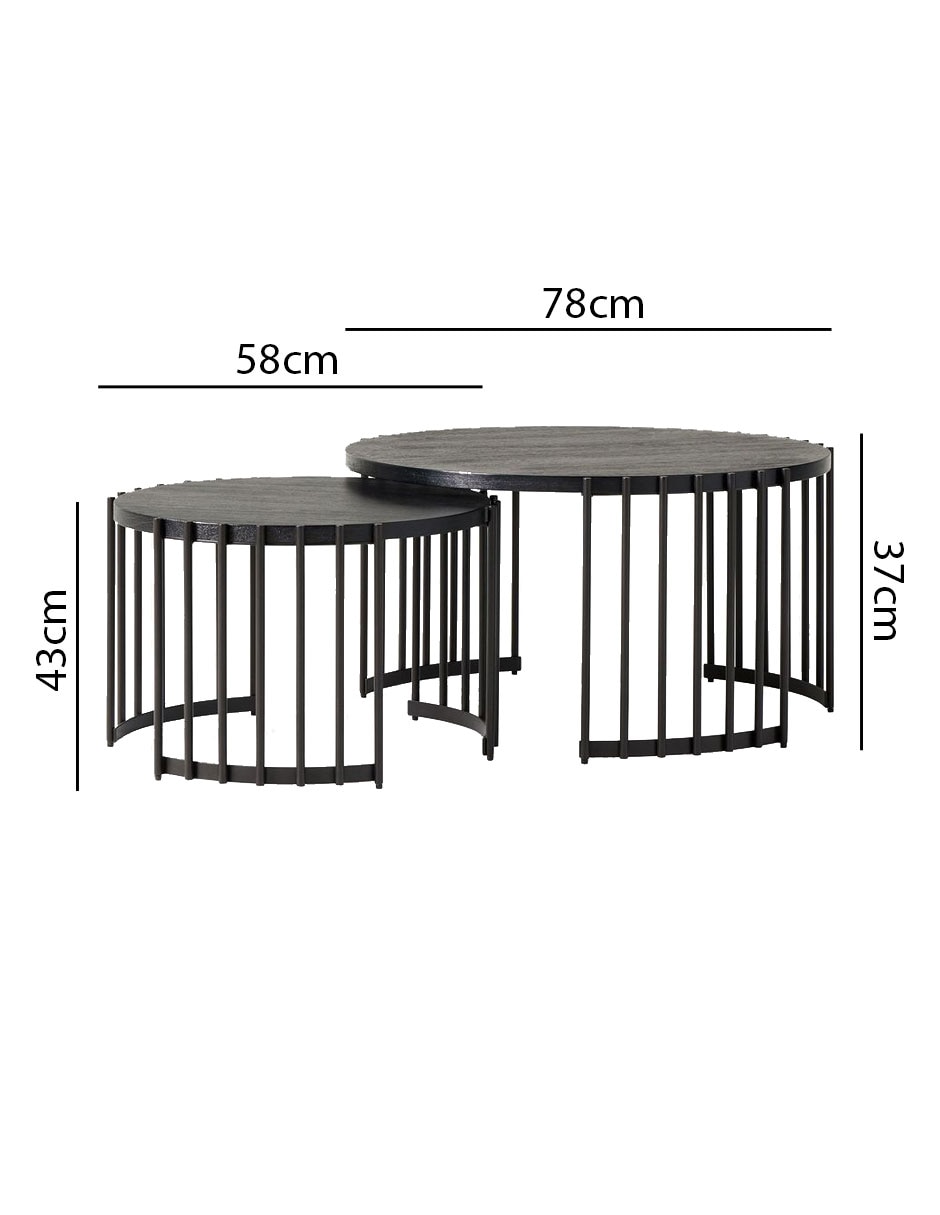 Mesa de centro Spoke Nesting 5
