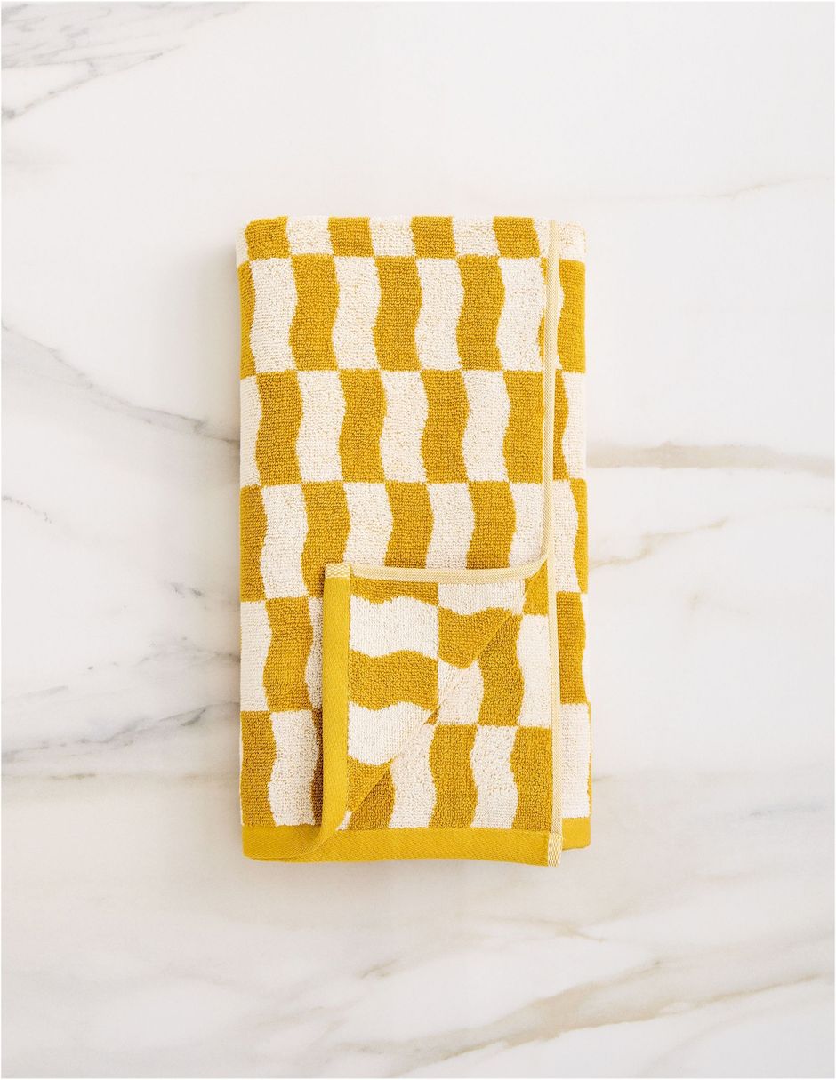 Toalla Wavy Blocks de algodón
