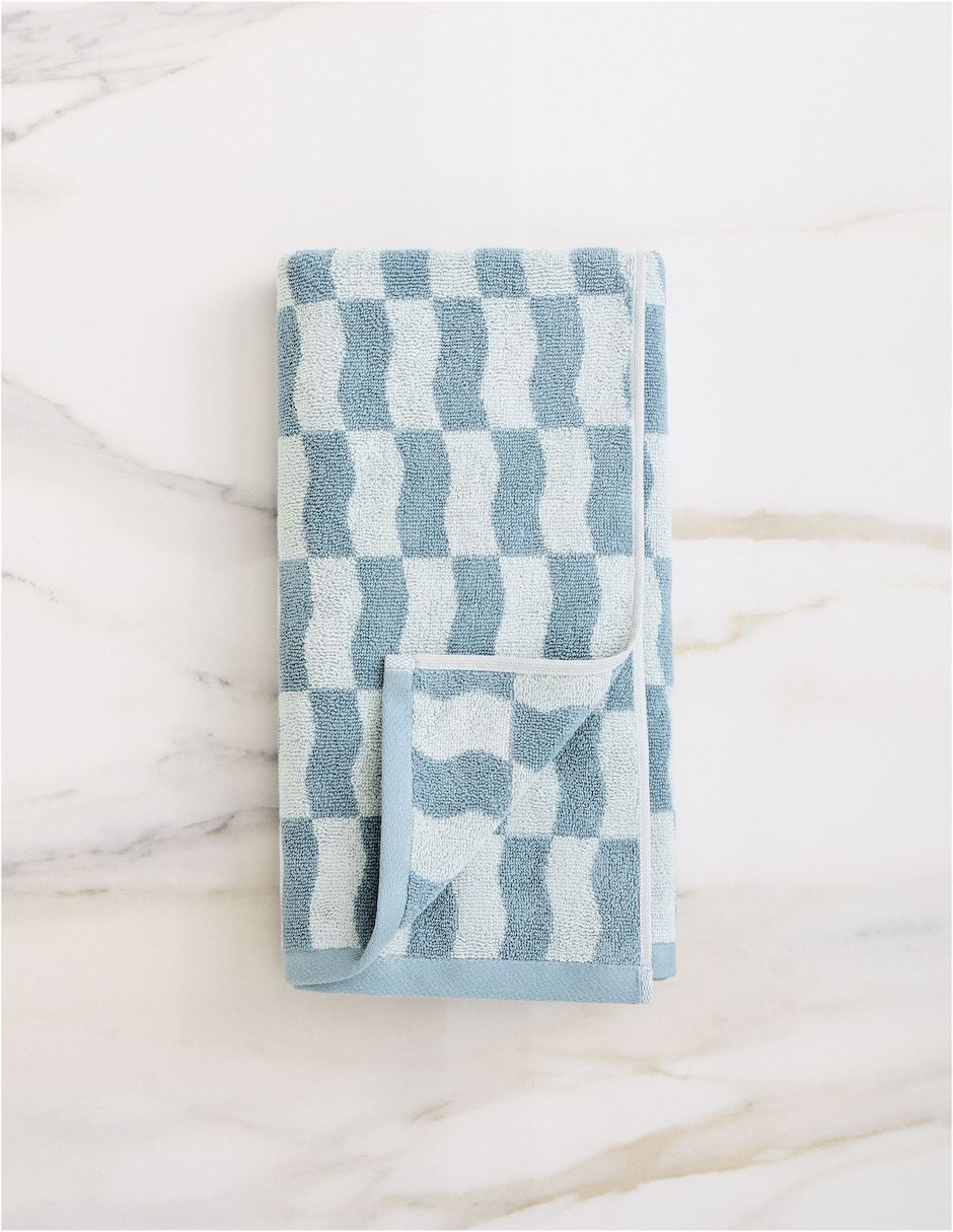 Toalla Wavy Blocks de algodón