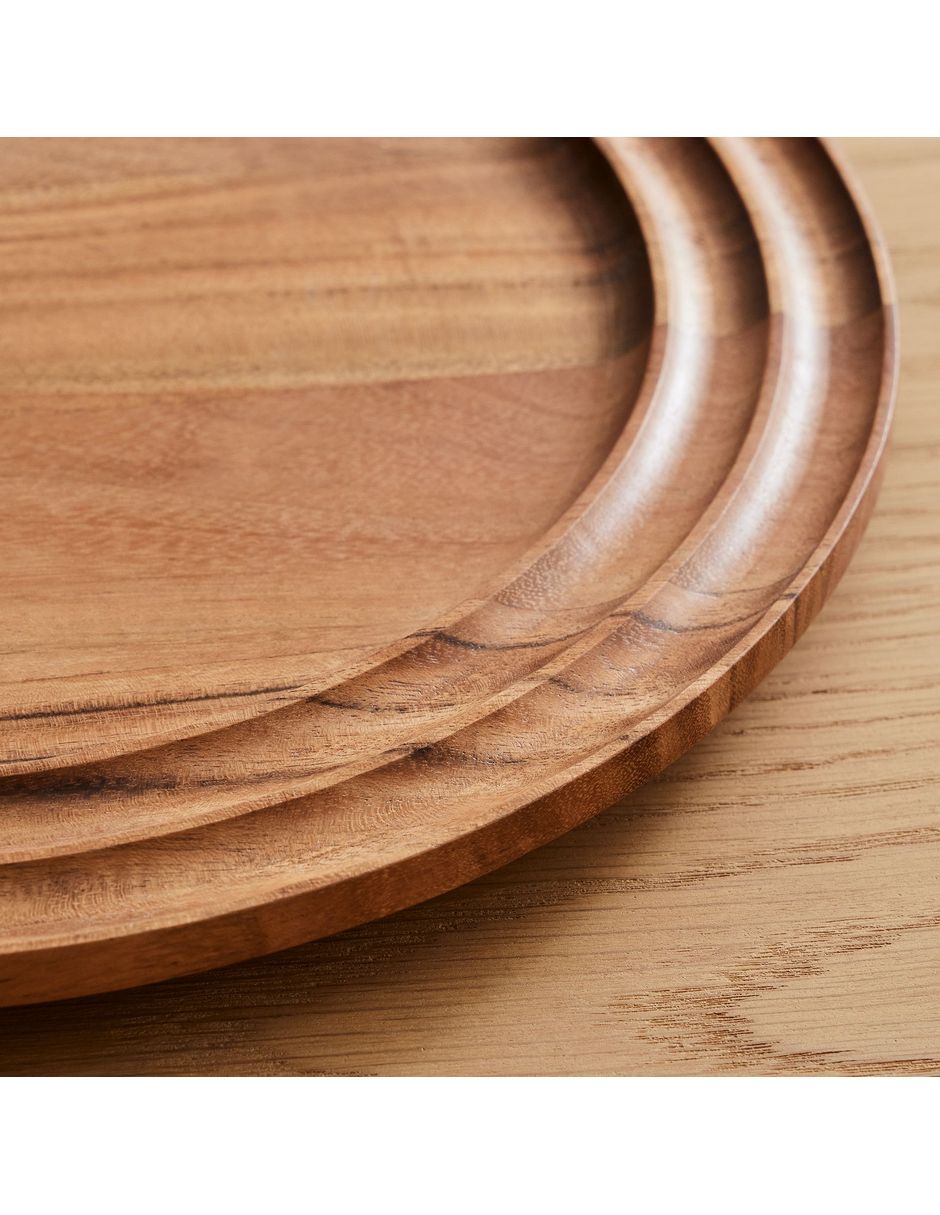 Plato base Grooved de madera 2