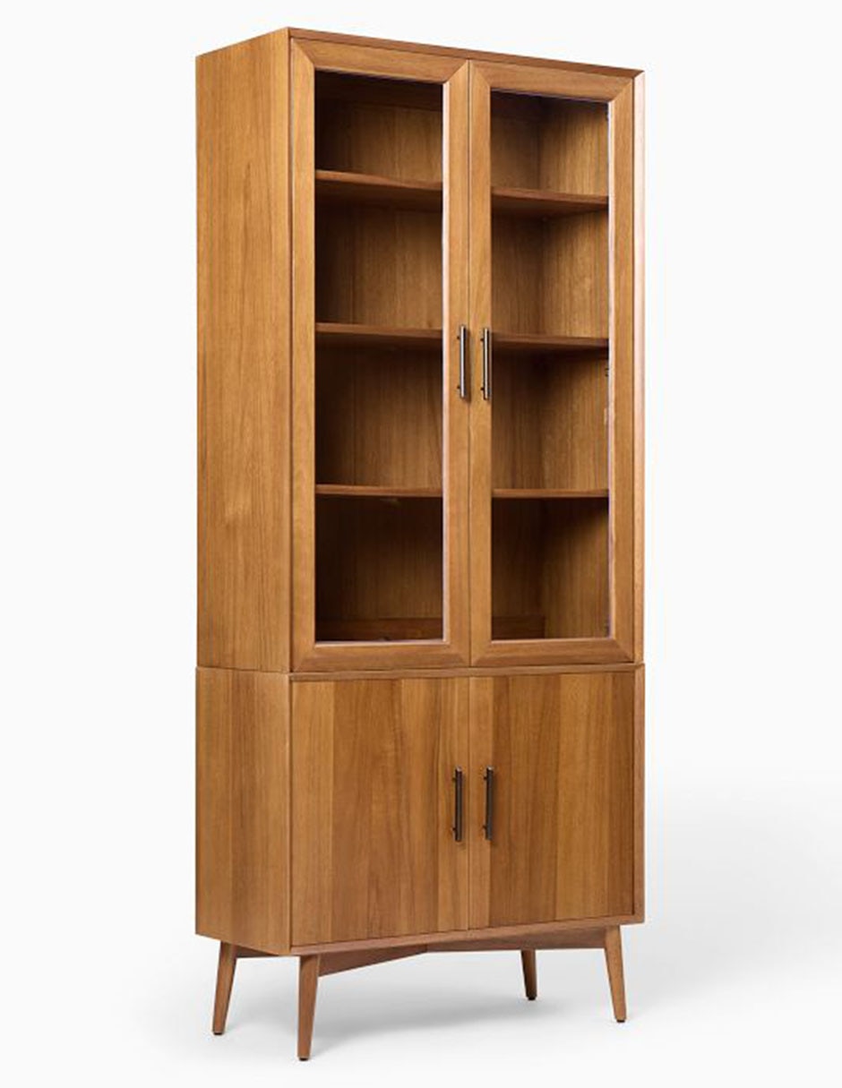 Gabinete Mid-Century Glass de madera 2