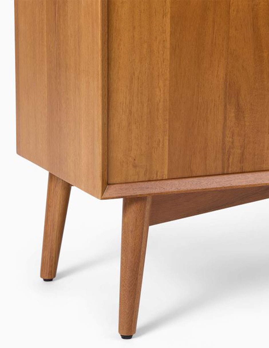 Gabinete Mid-Century Glass de madera 4