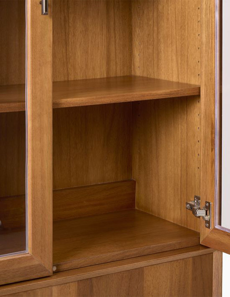Gabinete Mid-Century Glass de madera 5