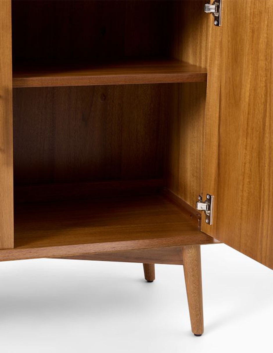 Gabinete Mid-Century Glass de madera 6