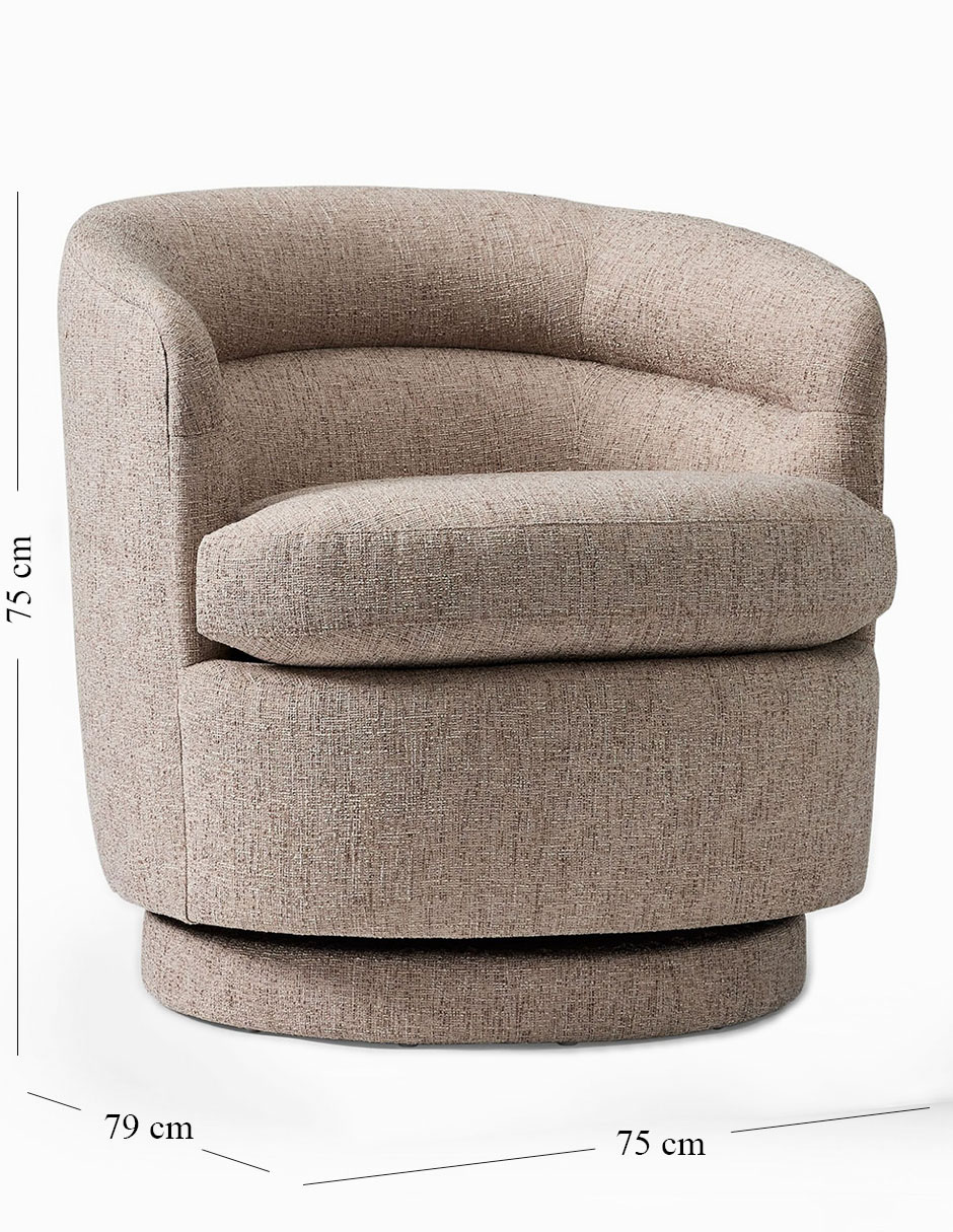 Sillón Viv Swivel de madera 3