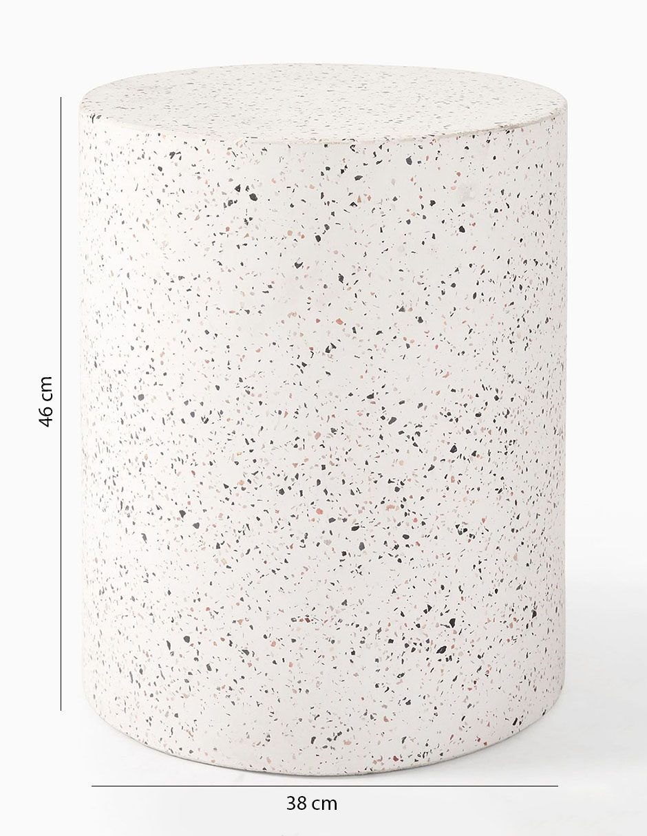 Mesa auxiliar Terrazzo Drum