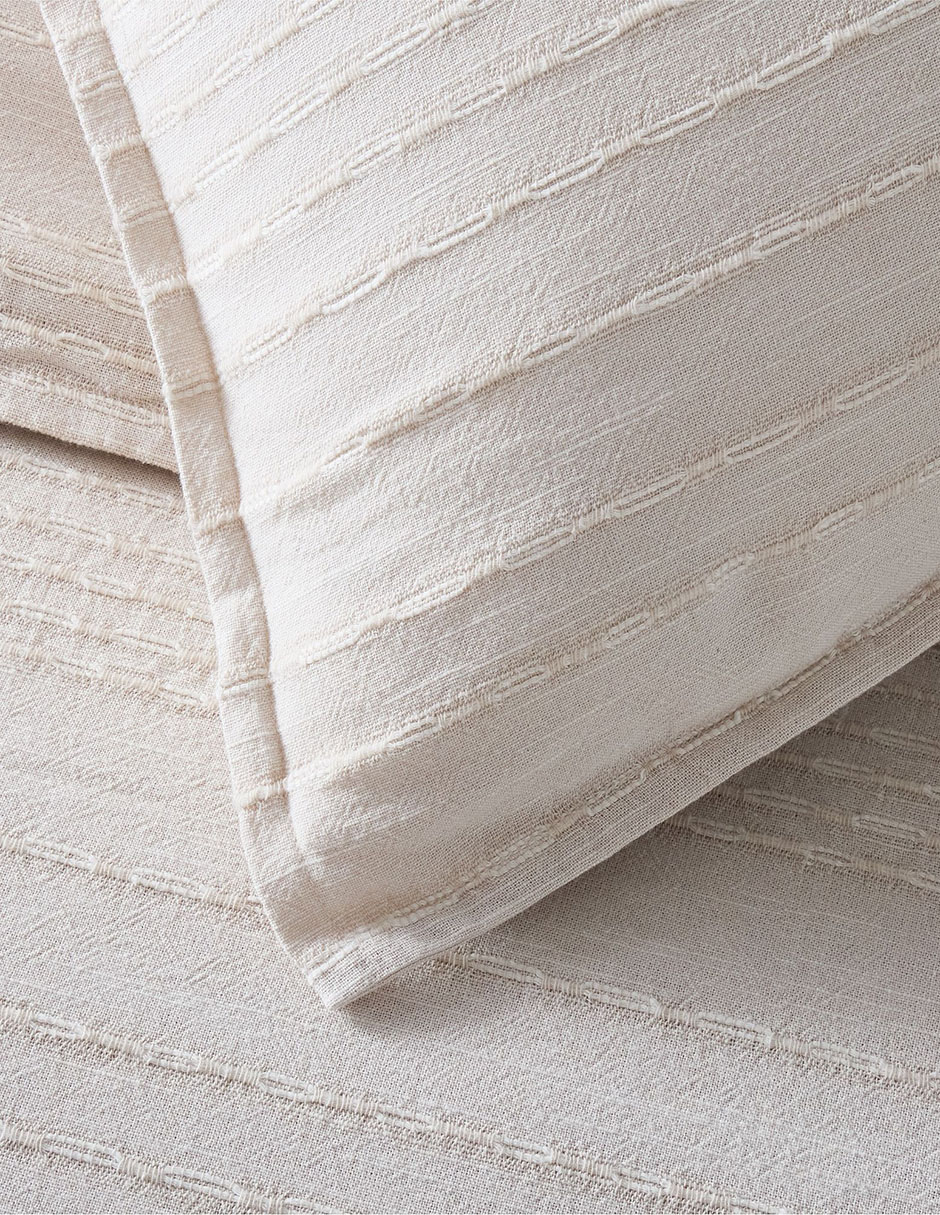FUNDA DUVET REESE LINEN STD AZUL BEIGE