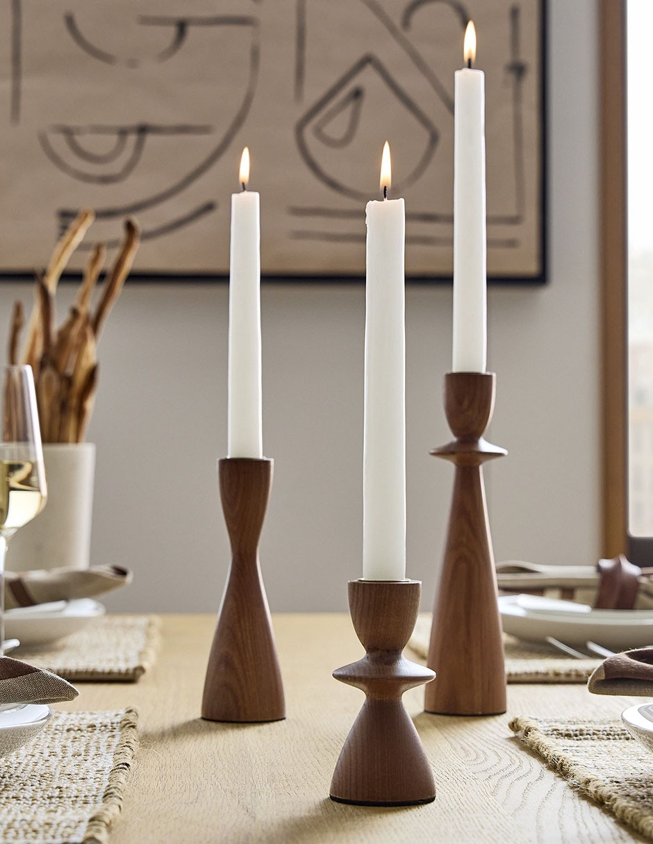 Portavela Tira Wood Candleli 2