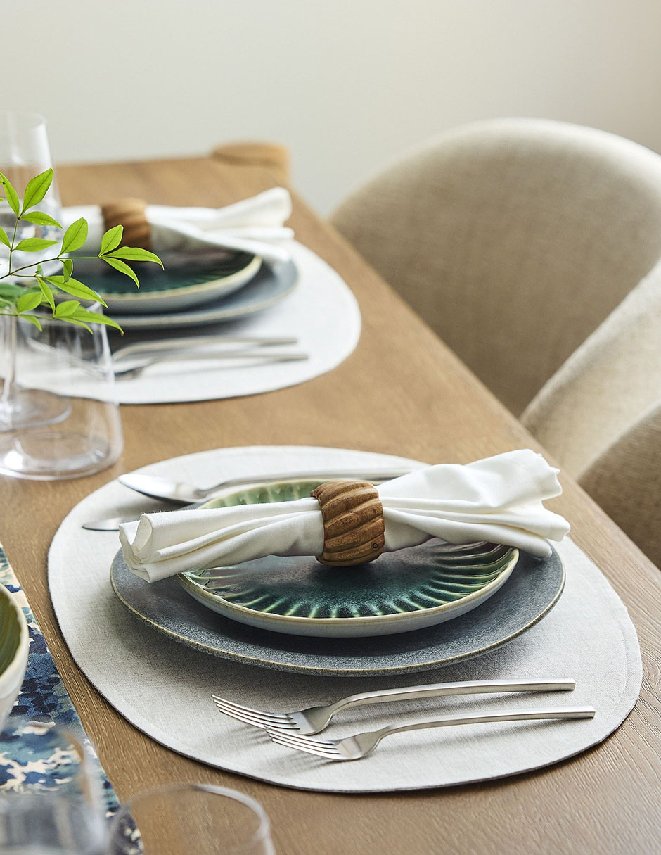 Set mantel ovalado de lino European Linen 3